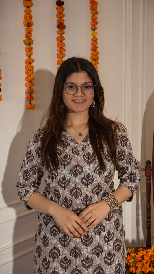 Afsana Adaa Block Kurta