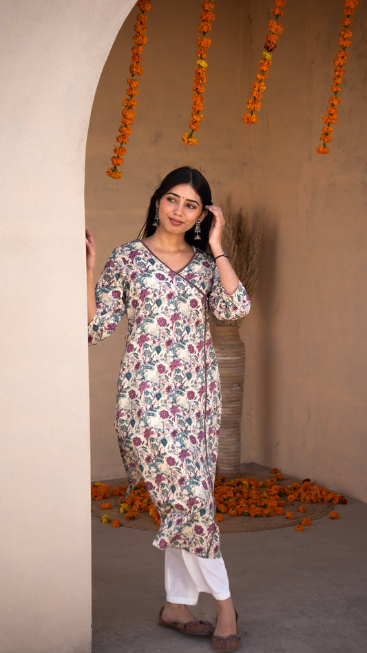 Avsaari Ruh Angrakha Kurta